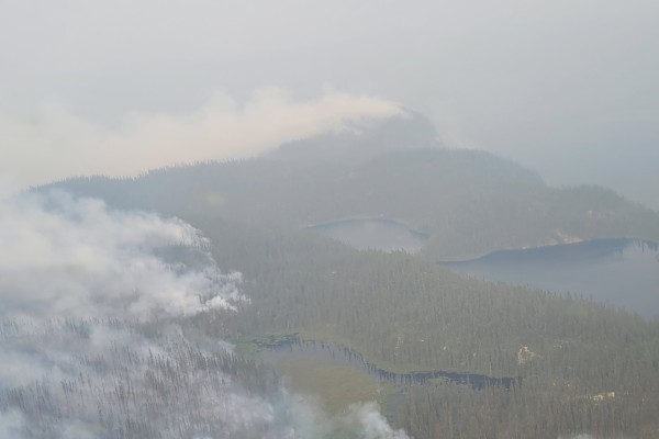 Aerial view of Québec fire